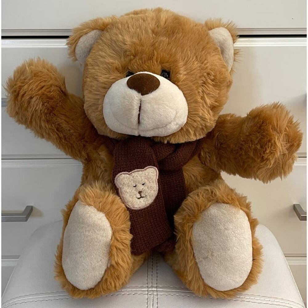 Vintage Chosun International 17in Stuffed Teddy Bear with Scarf